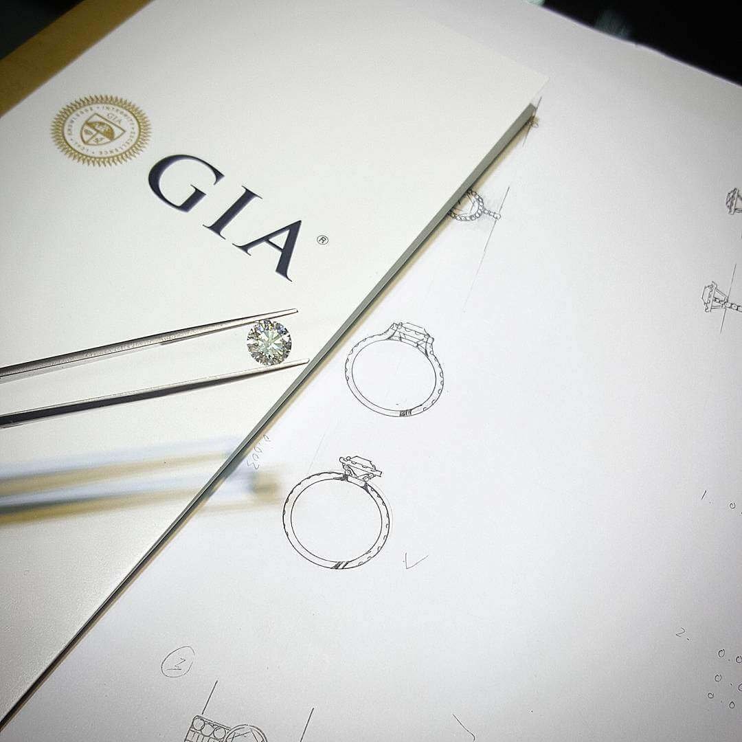 Custom made Engagement Diamond Ring