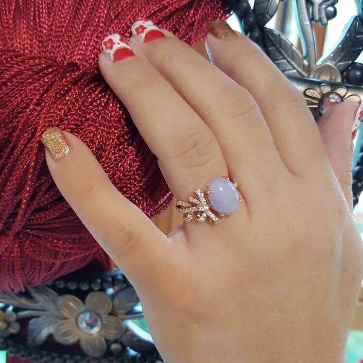 customised Lavender Jade Ring