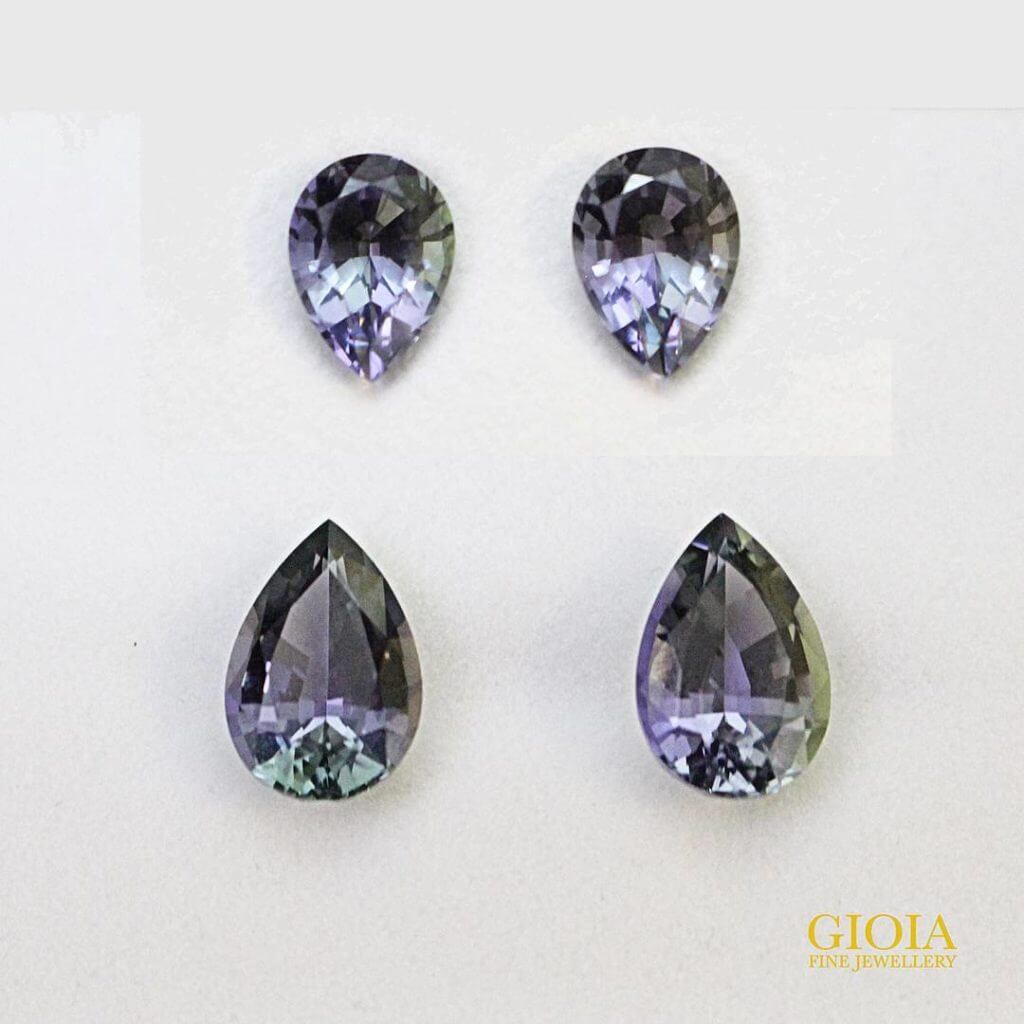 customized jewellery for pear unheated tanzanite