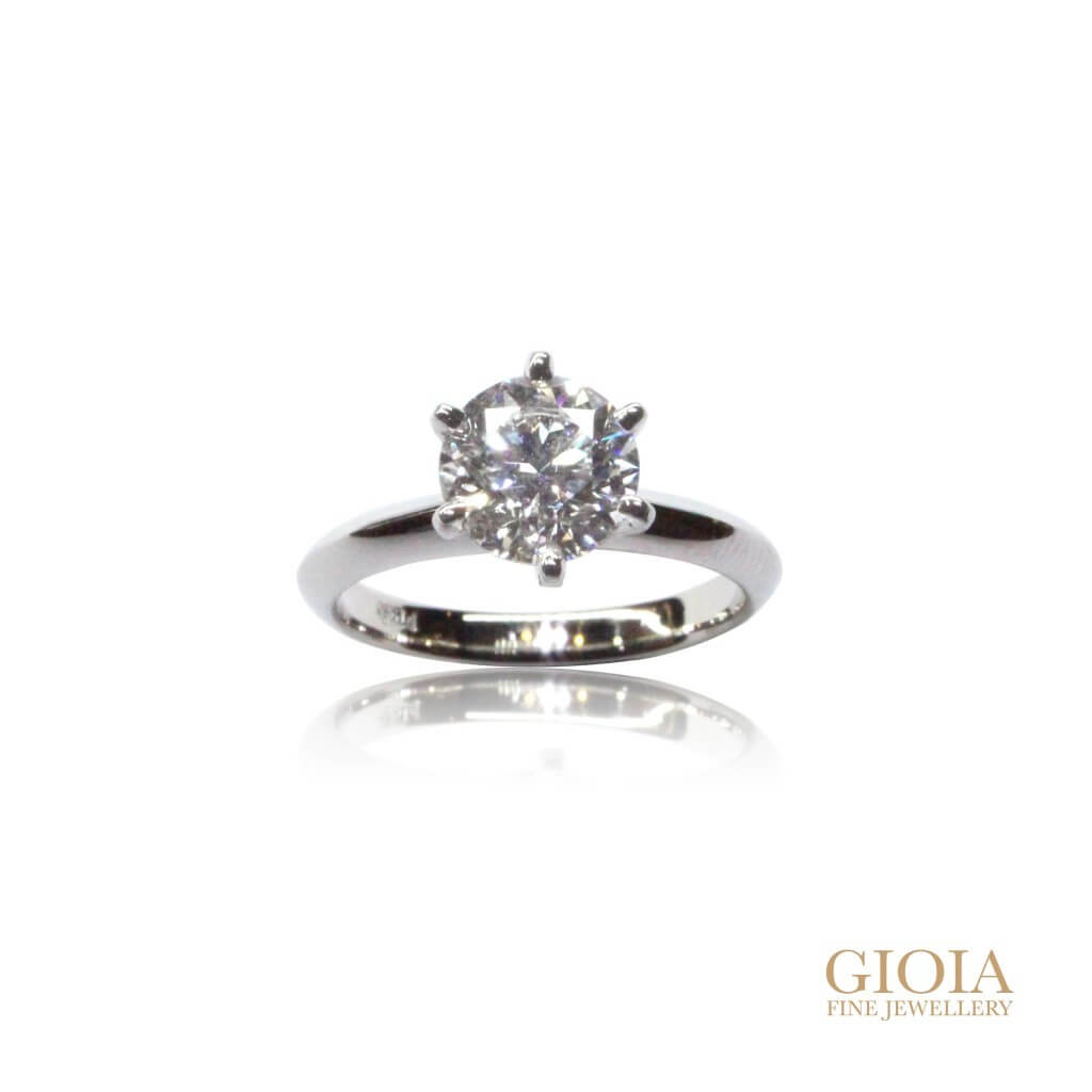 customised solitaire ring with diamond by local singapore customised Jeweller