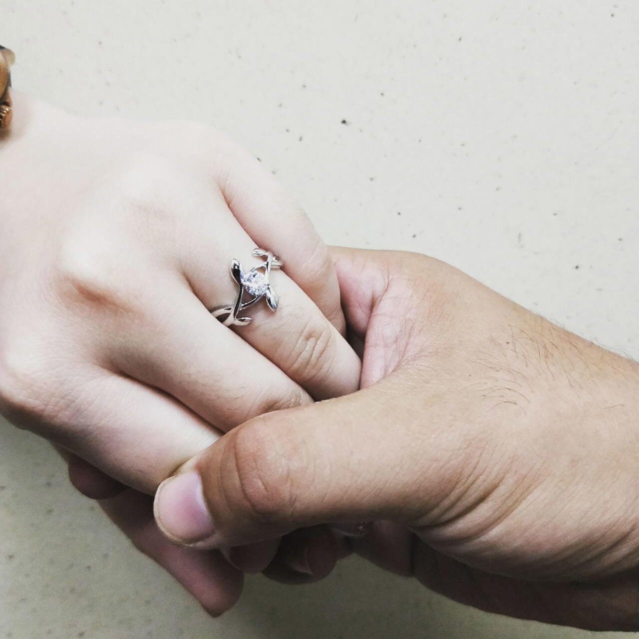 Custom made Proposal Ring - Unique leaves design with main diamond | Personalised Jewellery