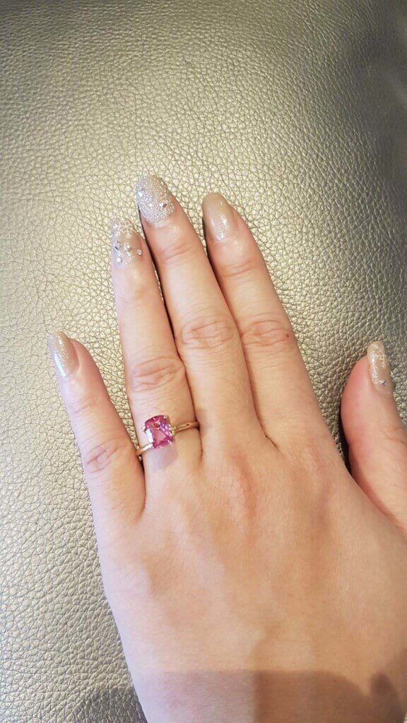 padparadscha Sapphire Engagement ring casing | Personalised jewellery