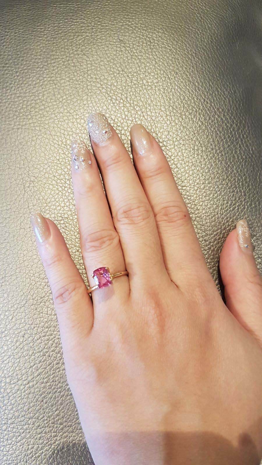 padparadscha Sapphire Engagement ring casing | Personalised jewellery