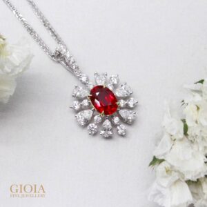 Image 5: Pigeon Blood Ruby Pendant - Customised unheated pigeon blood ruby with diamond | Local Singapore Trusted Jeweler