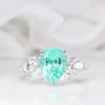 Paraiba Tourmaline Gemstone with Marquise Diamond Fine Jewellery bespoke piece