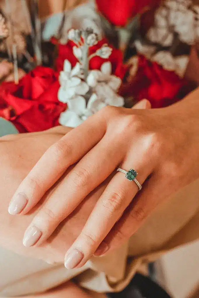 Lagoon tourmaline Engagement Ring Proposal Shared by Client